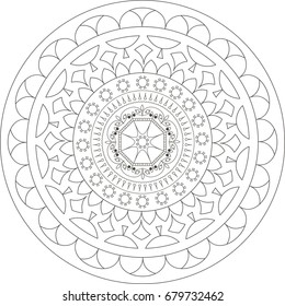 Mandala. Coloring book page.