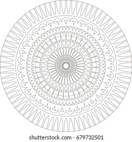 Mandala. Coloring book page.