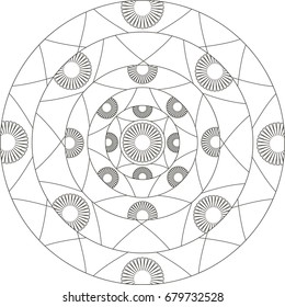 Mandala. Coloring book page.