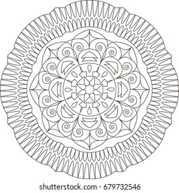 Mandala. Coloring book page.