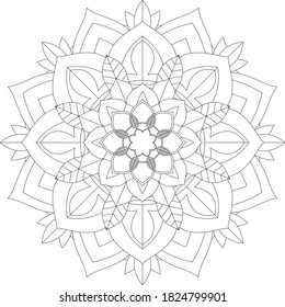 Simple Mandala Shape Coloring Vector Mandala Stock Vector (Royalty Free ...