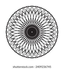 Mandala Coloring book Page design. Simple Mandala coloring design for beginners, seniors and children. Mehndi flower pattern for Henna drawing and tatto. flower, leaves, circle, doodle style, tattoo, 