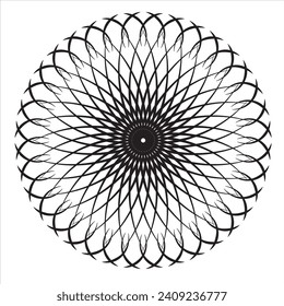 Diseño de páginas del libro Coloreado de Mandala. Sencillo diseño de color Mandala para principiantes, adultos mayores y niños. Patrón de flores de Mehndi para dibujar y tatuar Henna. flor, hojas, círculo, estilo doodle, tatuaje, 