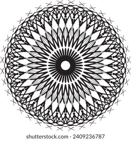 Mandala Coloring Buch Page Design. Einfaches Mandala Farbdesign für Anfänger, Senioren und Kinder. Mehndi Blumenmuster für Henna Zeichnung und Tatto. Blume, Blätter, Kreis, Doodle-Stil, Tätowierung 