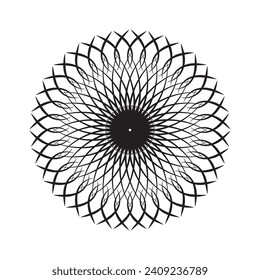 Mandala Coloring book Page design. Simple Mandala coloring design for beginners, seniors and children. Mehndi flower pattern for Henna drawing and tatto. flower, leaves, circle, doodle style, tattoo, 