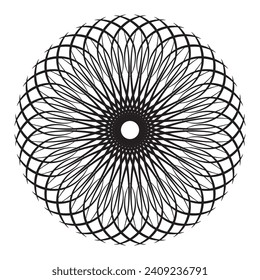 Mandala Coloring book Page design. Simple Mandala coloring design for beginners, seniors and children. Mehndi flower pattern for Henna drawing and tatto. flower, leaves, circle, doodle style, tattoo, 