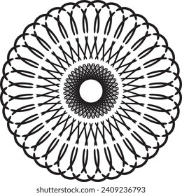 Diseño de páginas del libro Coloreado de Mandala. Sencillo diseño de color Mandala para principiantes, adultos mayores y niños. Patrón de flores de Mehndi para dibujar y tatuar Henna. flor, hojas, círculo, estilo doodle, tatuaje, 