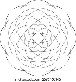 Mandala for Coloring Book Page. Oriental Mandala vector. Mandala Coloring book line art vector illustration. Vector abstract mandala pattern