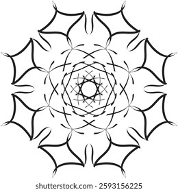 Mandala for Coloring Book Page. Oriental Mandala vector. Mandala Coloring book line art vector illustration. Vector abstract mandala pattern