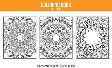 Mandala coloring book page.kids coloring book for print-ready vector