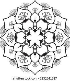 Mandala zum Färben von Buchseiten.