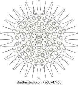 Mandala. Coloring book pages.