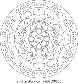 Mandala. Coloring book pages.