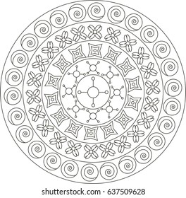 Mandala. Coloring book pages.