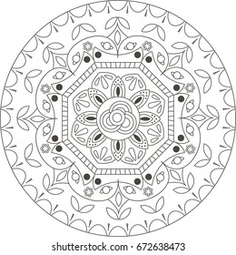Mandala. Coloring book pages.