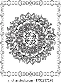 mandala coloring book pages. easy mandala coloring book design.