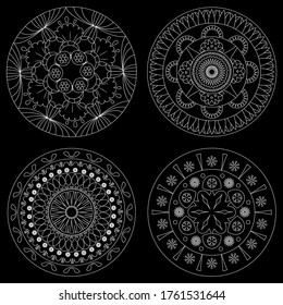 Mandala. Coloring book pages. Painting for adult anti stress