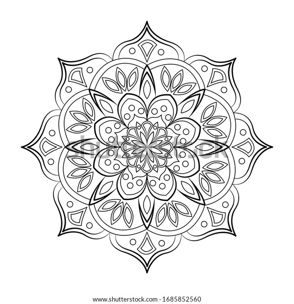 mandala coloring book round pattern decorative stock vector