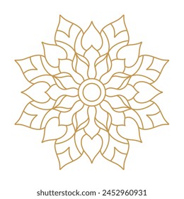 mandala for coloring book, simple and elegant mandala design
