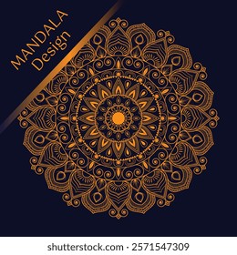 Mandala coloring book template wallpaper design lace pattern and a round design
