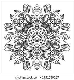 Mandala  Coloring Book vector for Adult  mandala design vector