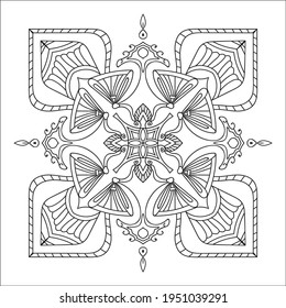 Mandala  Coloring Book vector for Adult  mandala design vector