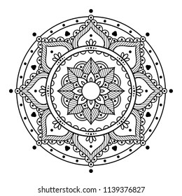 Mandala for Coloring Book, Vector EPS10