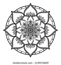 Mandala für das Farbbuch, Vektorgrafik EPS10