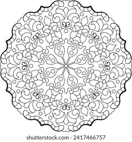 Mandala. Coloring book. Vector illustration.	
