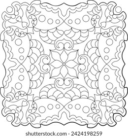 Mandala. Coloring book. Vector illustration.	
