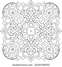 Mandala. Coloring book. Vector illustration.	
