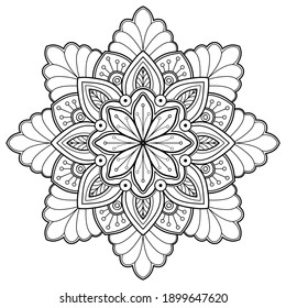 mandala Coloring book. wallpaper design, tile pattern, shirt, greeting card, sticker, lace pattern and tattoo. decoration for  interior design. Vector ethnic oriental circle ornament. white background