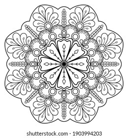 Flower Mandala Coloring Book Wallpaper Design Stock Vector (Royalty ...