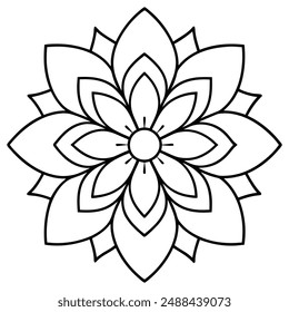 mandala Coloring book. wallpaper design, tile pattern, shirt, greeting card, sticker, lace pattern and tattoo. decoration for interior design. Vector ethnic oriental circle ornament. white background