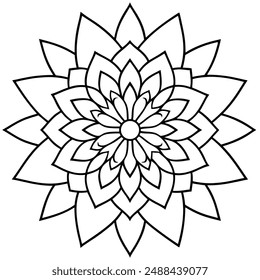 mandala Coloring book. wallpaper design, tile pattern, shirt, greeting card, sticker, lace pattern and tattoo. decoration for interior design. Vector ethnic oriental circle ornament. white background