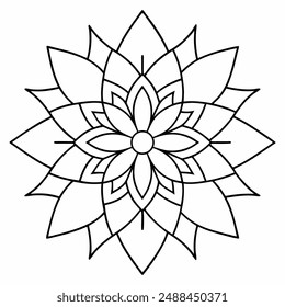 mandala Coloring book. wallpaper design, tile pattern, shirt, greeting card, sticker, lace pattern and tattoo. decoration for interior design. Vector ethnic oriental circle ornament. white background