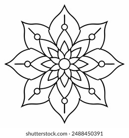 mandala Coloring book. wallpaper design, tile pattern, shirt, greeting card, sticker, lace pattern and tattoo. decoration for interior design. Vector ethnic oriental circle ornament. white background