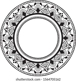 Mandala for coloring book. Yoga logos Vector