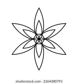 Mandala for coloring book.Floral Vector Ornament For Backgrounds, Logos, Stickers, Labels, Tags And Other Design.doodle style.