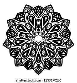 Mandala for coloring book.Round Ornament Pattern. Vintage decorative elements.