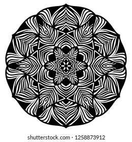 Mandala for coloring book.Round Ornament Pattern. Vintage decorative elements.