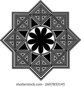 A mandala coloring design is a complex, circular pattern that features a variety of symmetrical, geometric shapes and motifs. 