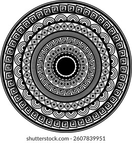 A mandala coloring design is a complex, circular pattern that features a variety of symmetrical, geometric shapes and motifs. 