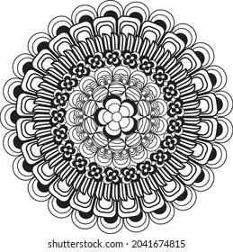 Mandala coloring drawing anti stress therapy relaxing meditation