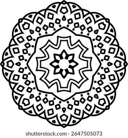 Mandala Coloring Ideas Circular Pattern in the Form of a Mandala Decorative Ornament in Ethnic Oriental Style.