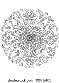 Mandala Coloring Illustration