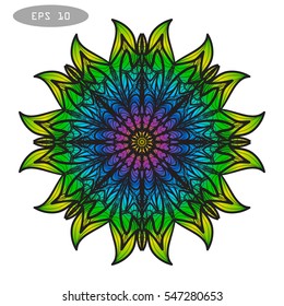 Mandala Coloring Illustration 3