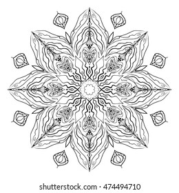 Mandala Coloring Illustration1