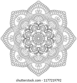 Mandala Coloring Outline