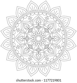 Mandala Coloring Outline